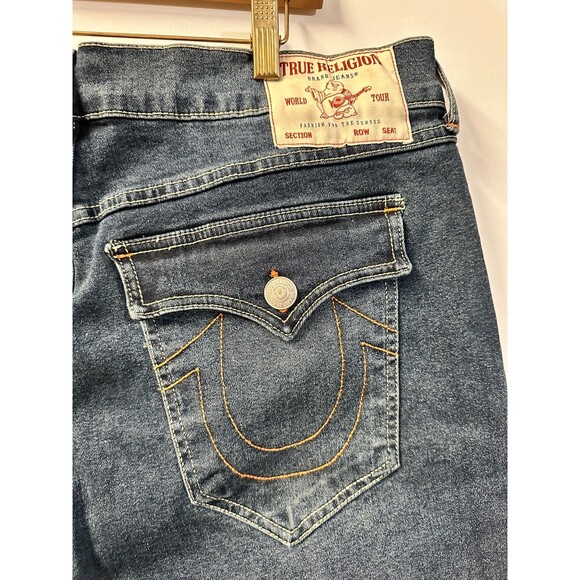 NWT $119 TRUE RELIGION MEN'S SHORTS JEAN SHORTS 36 RICKY SLAP - Picture 14 of 14